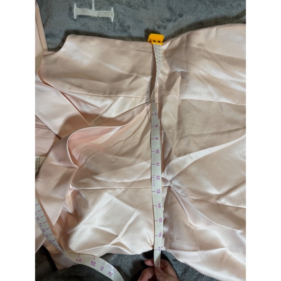 NWT Alfred Sung Size 14 OFF-THE-SHOULDER CUFF TRUMPET GOWN FRONT SLIT BLUSH Pink - Picture 8 of 10